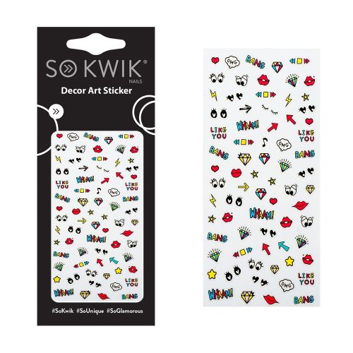 SoKwik - Ornamente Unghii - Nail Art Sticker - Cute 166 SoKwik - Ornamente Unghii - Nail Art Sticker - Cute 166