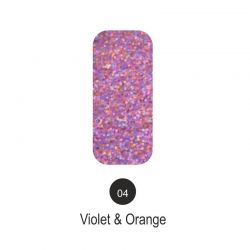 Nailover - Tweed Effect - Violet & Orange - 04