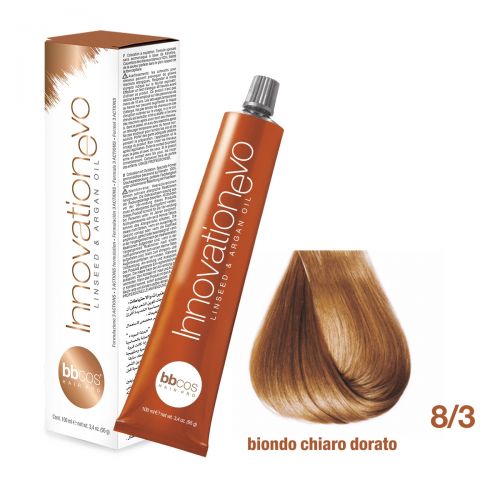 BBCOS- Vopsea de păr Innovation EVO (8/3- Biondo Chiaro Dorato) BBCOS- Vopsea de păr Innovation EVO (8/3- Biondo Chiaro Dorato)