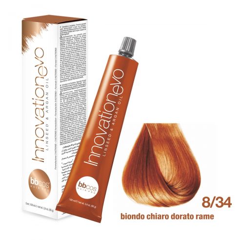 BBCOS- Vopsea de păr Innovation EVO (8/34- Biondo Chiaro Dorato Rame) BBCOS- Vopsea de păr Innovation EVO (8/34- Biondo Chiaro Dorato Rame)