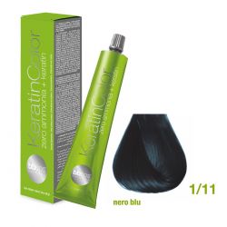 Vopsea de păr Keratin COLOR (1/11- Nero Blu)