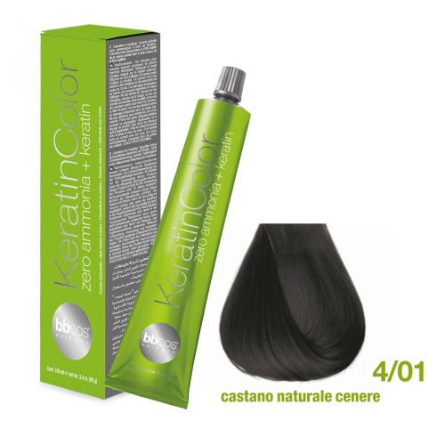 Vopsea de păr Keratin COLOR (4/01- Castano Naturale Cenere) Vopsea de păr Keratin COLOR (4/01- Castano Naturale Cenere)