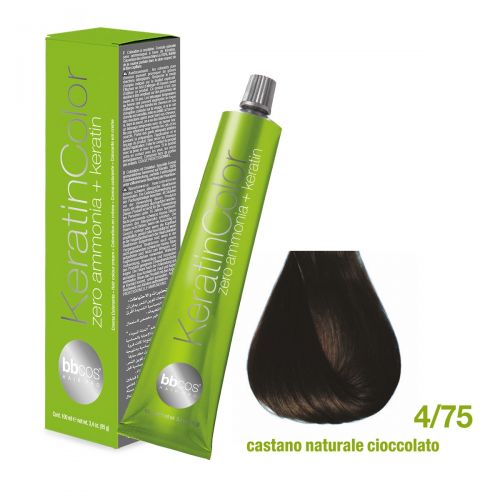 BBCOS - Vopsea de păr Keratin COLOR (4/75 - Castano Naturale Cioccolato) BBCOS - Vopsea de păr Keratin COLOR (4/75 - Castano Naturale Cioccolato)
