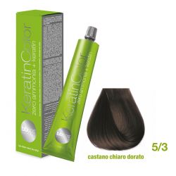 Vopsea de păr Keratin COLOR (5/3- Castano Chiaro Dorato)