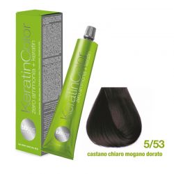 Vopsea de păr Keratin COLOR (5/53- Castano Chiaro Mogano Dorato)