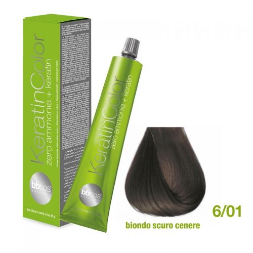 Vopsea de păr Keratin COLOR (6/01- Biondo Scuro Cenere) Vopsea de păr Keratin COLOR (6/01- Biondo Scuro Cenere)