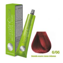 Vopsea de păr Keratin COLOR (6/66- Biondo Scuro Rosso Intenso)