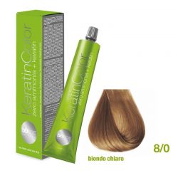 Vopsea de păr Keratin COLOR (8/0- Biondo Chiaro)