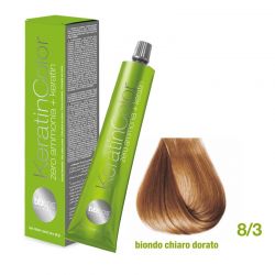 Vopsea de păr Keratin COLOR (8/3- Biondo Chiaro Dorato)