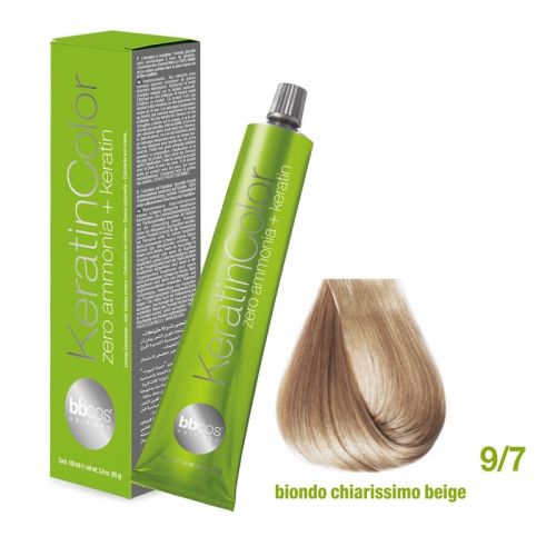Vopsea de păr Keratin COLOR (9/7- Biondo Chiarissimo Beige) Vopsea de păr Keratin COLOR (9/7- Biondo Chiarissimo Beige)