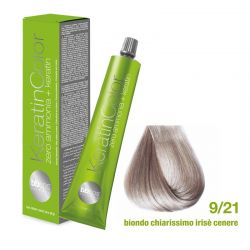 Vopsea de păr Keratin COLOR (9/21- Biondo Chiarissimo Irise Cenere)