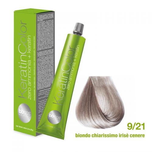 Vopsea de păr Keratin COLOR (9/21- Biondo Chiarissimo Irise Cenere) Vopsea de păr Keratin COLOR (9/21- Biondo Chiarissimo Irise Cenere)