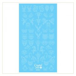 Crystal Nails - Water Decal Coloring Style - Abtibilde pentru Contur Modele - Animals White